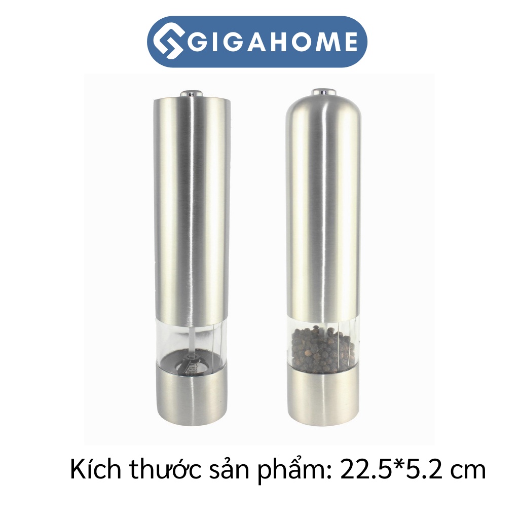 Lọ Xay Tiêu Cầm Tay GIGAHOME Viền Inox 304 Tự Động Chạy Pin Tiện Lợi 8949