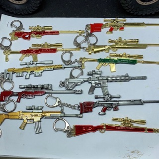 Móc Khoá Phụ Kiện Súng PUBG bằng thép 12 cm