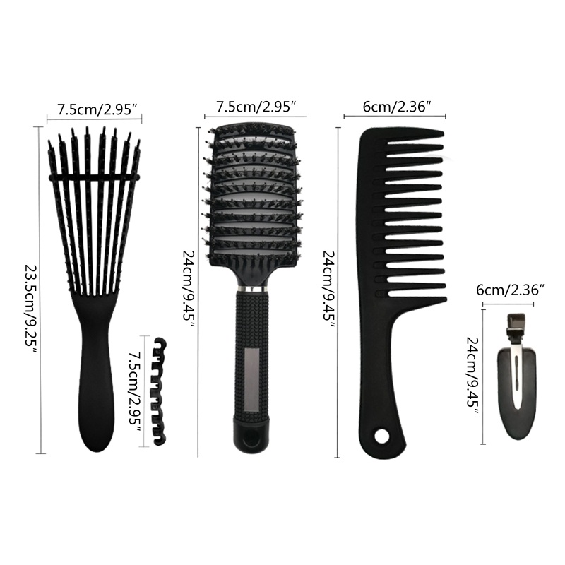 Set 4 Lược Chải Tóc Mát Xa Da Đầu Chống Tĩnh Điện YOUYO