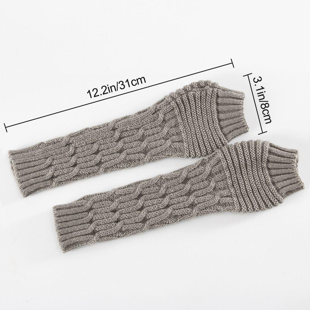 Găng Tay Dệt Kim Dài Co Giãn Màu Sắc Ngọt Ngào Thời Trang