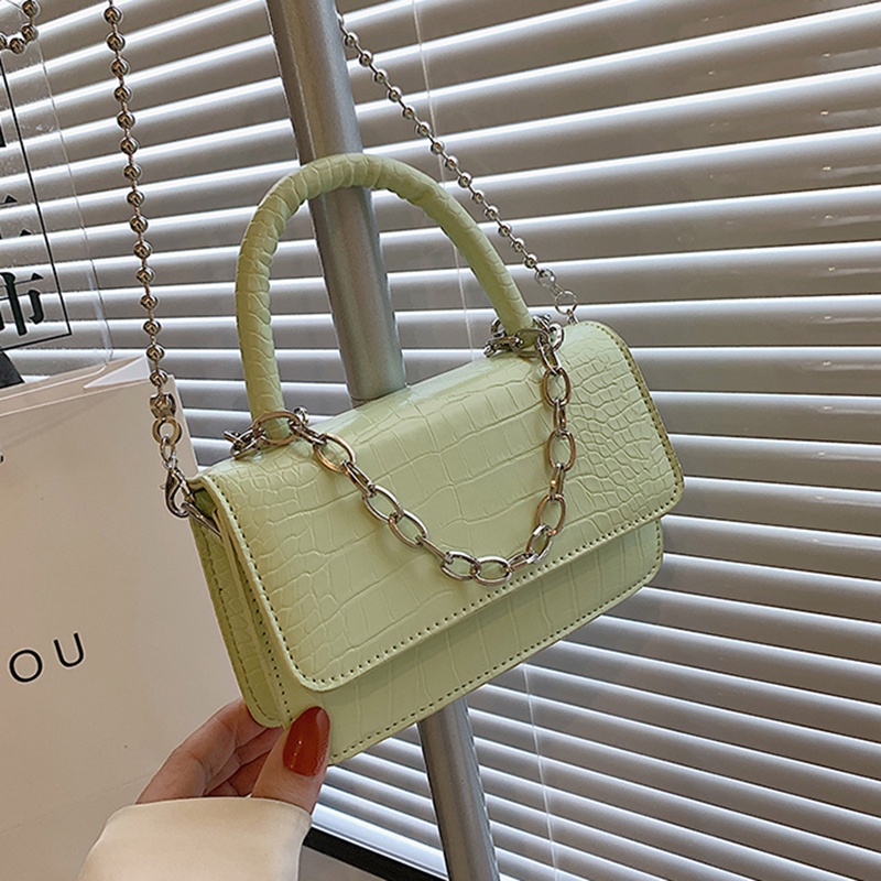 IELGY Túi Đeo Vai Hình Vuông Cỡ Nhỏ Phối Dây Đeo Sợi Xích Thời Trang Cho Nữ