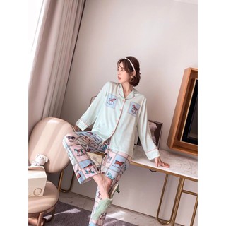 BỘ PIJAMA QUẦN HOẠ TIẾT NGỰA XINH