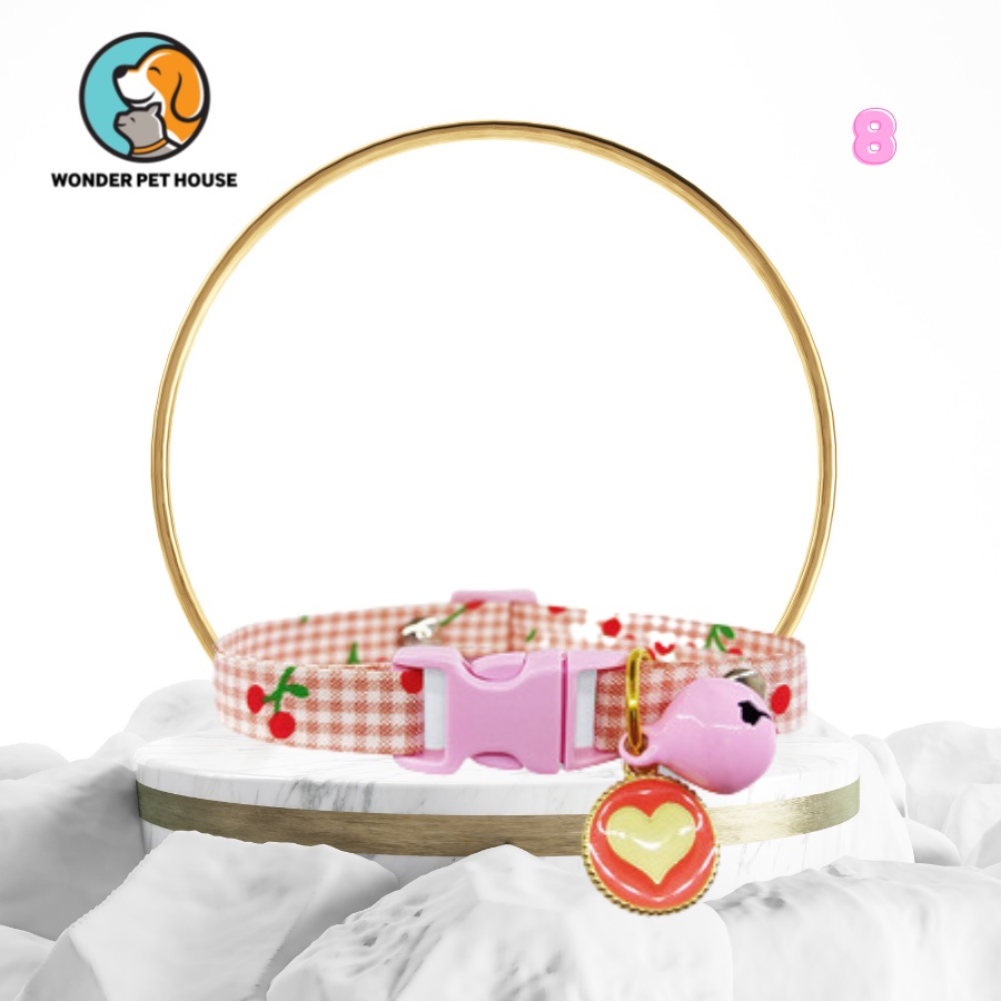 Vòng cổ cho mèo có chuông lục lạc hình cute, cực xinh xắn, đáng yêu nhiều mẫu