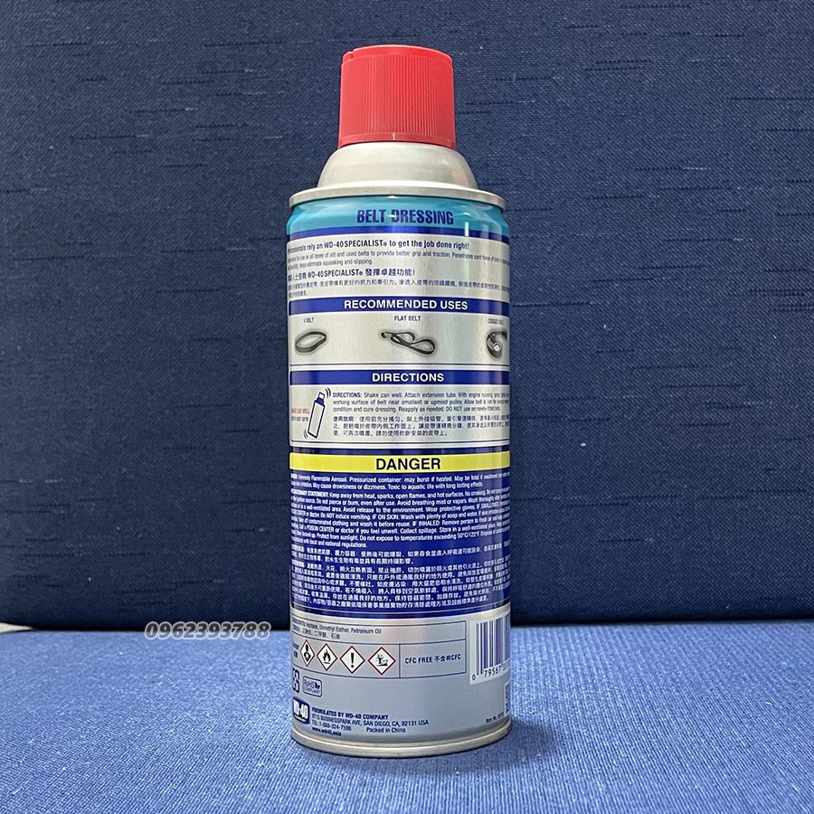 Chai Xịt Bảo Dưỡng Dây Curoa WD-40 Belt Dressing 360ml