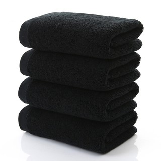Khăn Tắm Cotton Dày Dặn Màu Đen Dùng Trong Khách Sạn / Nhà Tắm