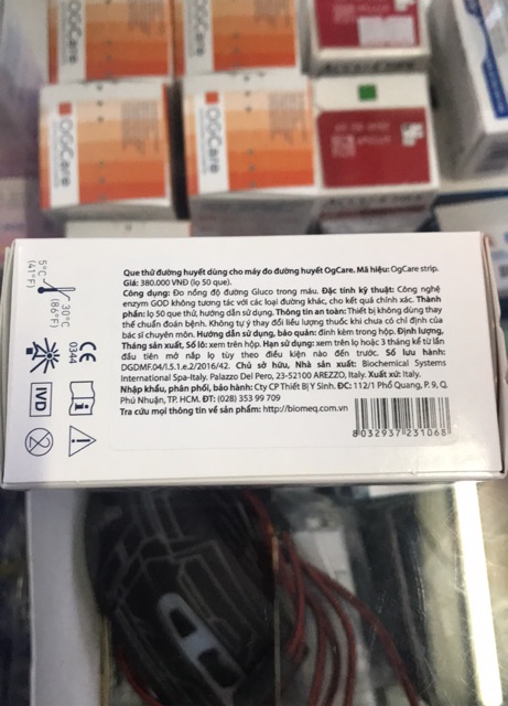 [MẪU MỚI] Que thử đường huyết OGCare Hộp 50 que