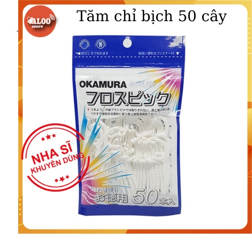 Tăm kẽ chỉ nha khoa Okamura bịch 50 cây