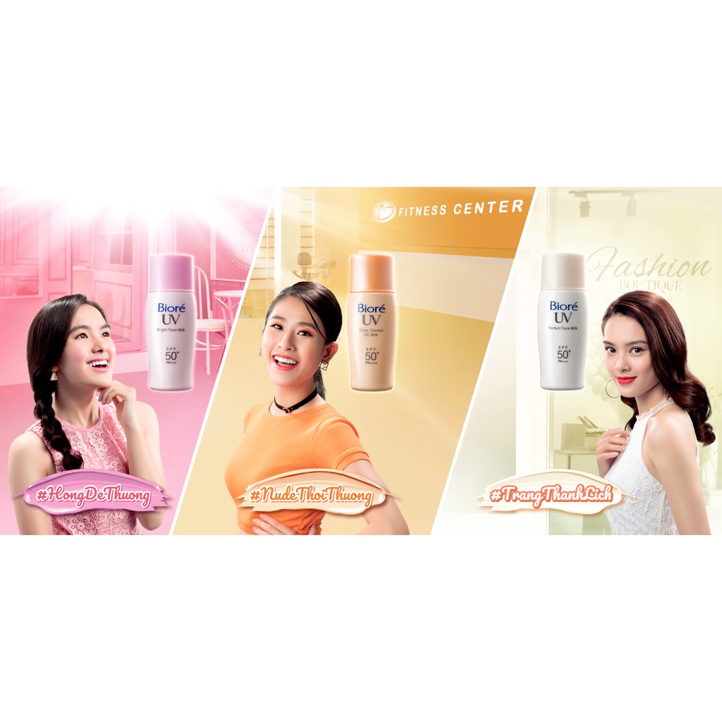 Sữa Chống Nắng Dưỡng Da Sáng Hồng Biore SPF50+ PA+++ 30ml 100% chính hãng.