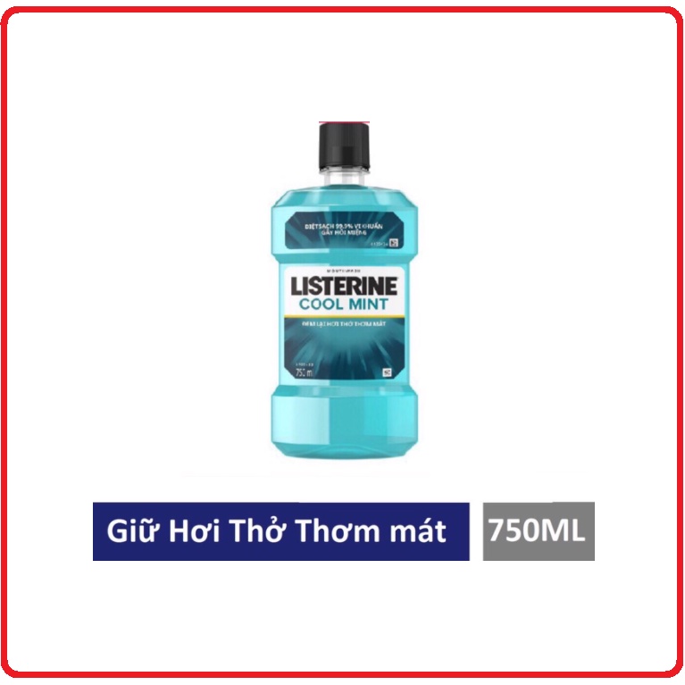 Nước Súc Miệng Diệt Khuẩn Giữ Hơi Thở Thơm Mát LISTERINE COOL MINT