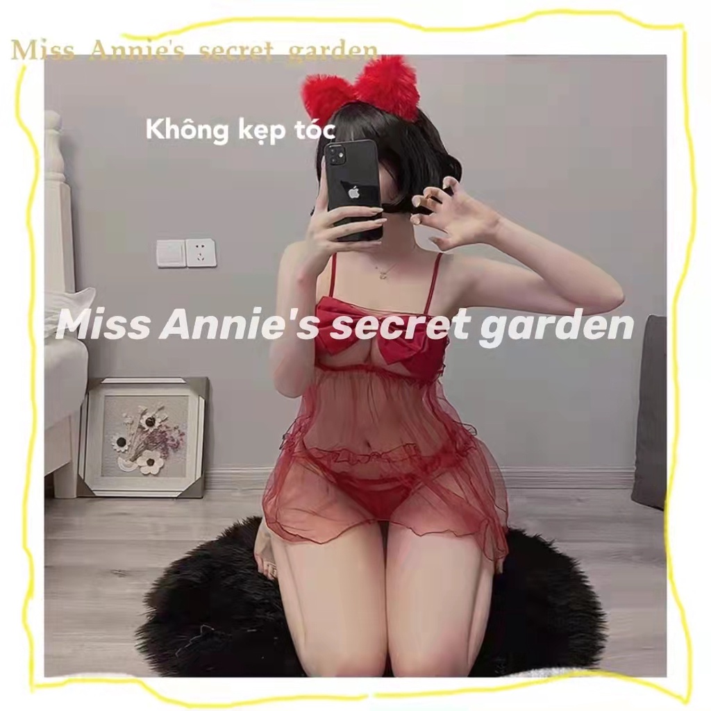🦋Đầm Ngủ Sexy 🦋Váy Ngủ Sexy Gợi Cảm+Quần lót Freesize 40-65kg---018 | BigBuy360 - bigbuy360.vn