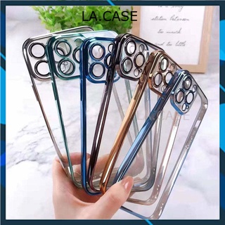 Ốp lưng iphone 12 -Ốp lưng trong suốt viền màu dẻo cho Ip 12/12mini/12pro/ 12 promax  cao cấp