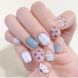 Các mẫu gel nổi tone Xanh dương cinnamoroll