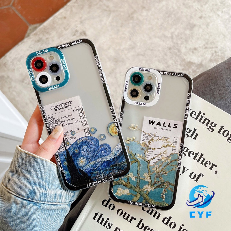 Ốp Điện Thoại Mềm Chống Sốc Họa Tiết Tranh Sơn Dầu Van Gogh Cho iPhone 14 13 12 11 Pro Max XR X XS Max 7Plus 8P