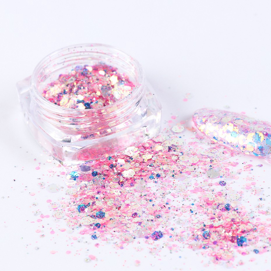 Set 8 Lọ Kim Tuyến Lấp Lánh Trang Trí Móng Nghệ Thuật