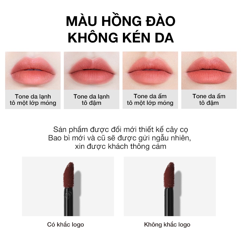 Son Kem Perfect Diary ReadMe Lip Sheer Velvet Chất Kem Nhung Lì Lâu Trôi Màu Sắc Tùy Chọn 4g