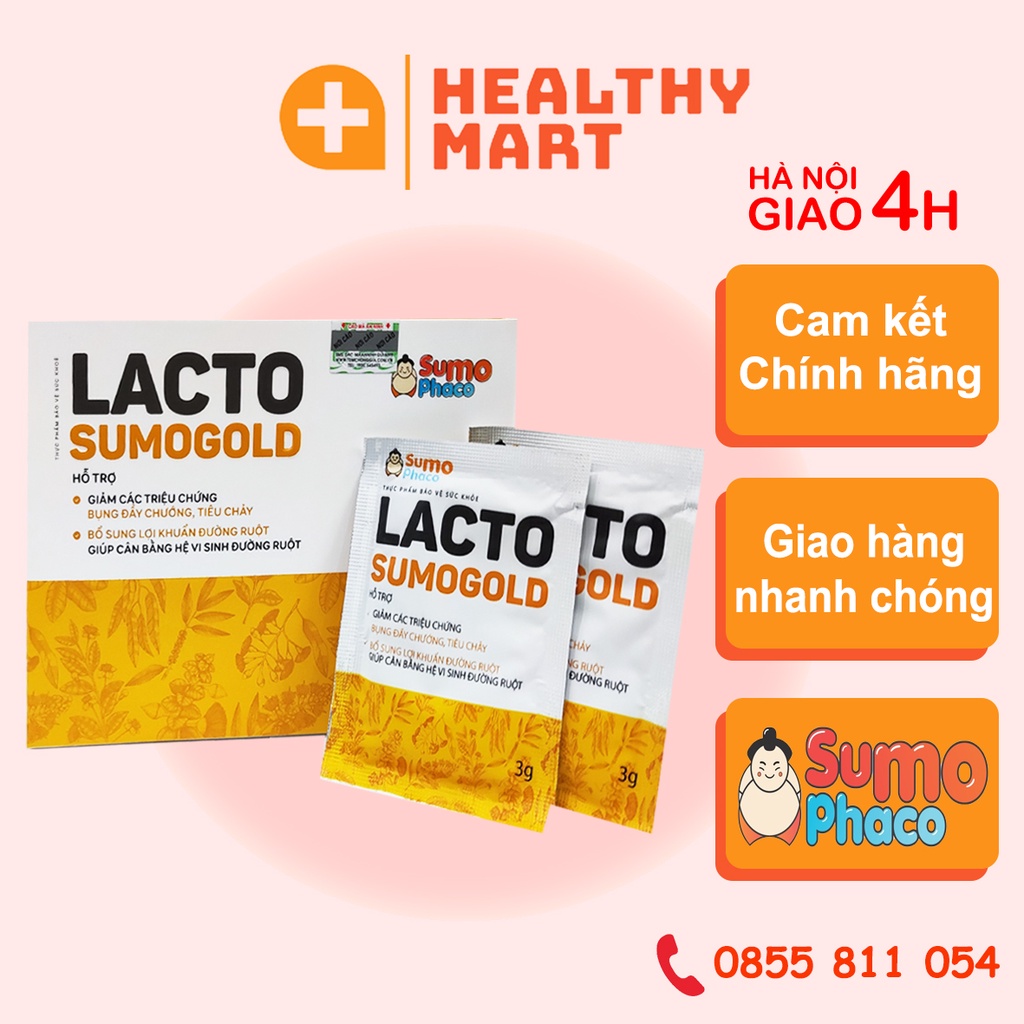 ✔️️️Lacto SumoGold - Men tiêu hóa cốm cho trẻ - Giảm đi ngoài, khó tiêu, đầy bụng H20g