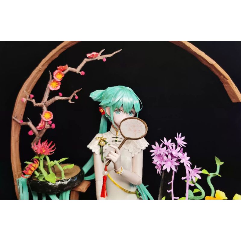 Mô hình giấy anime girl Virtual idol/Vocaloid] Myethos Cheongsam Miku