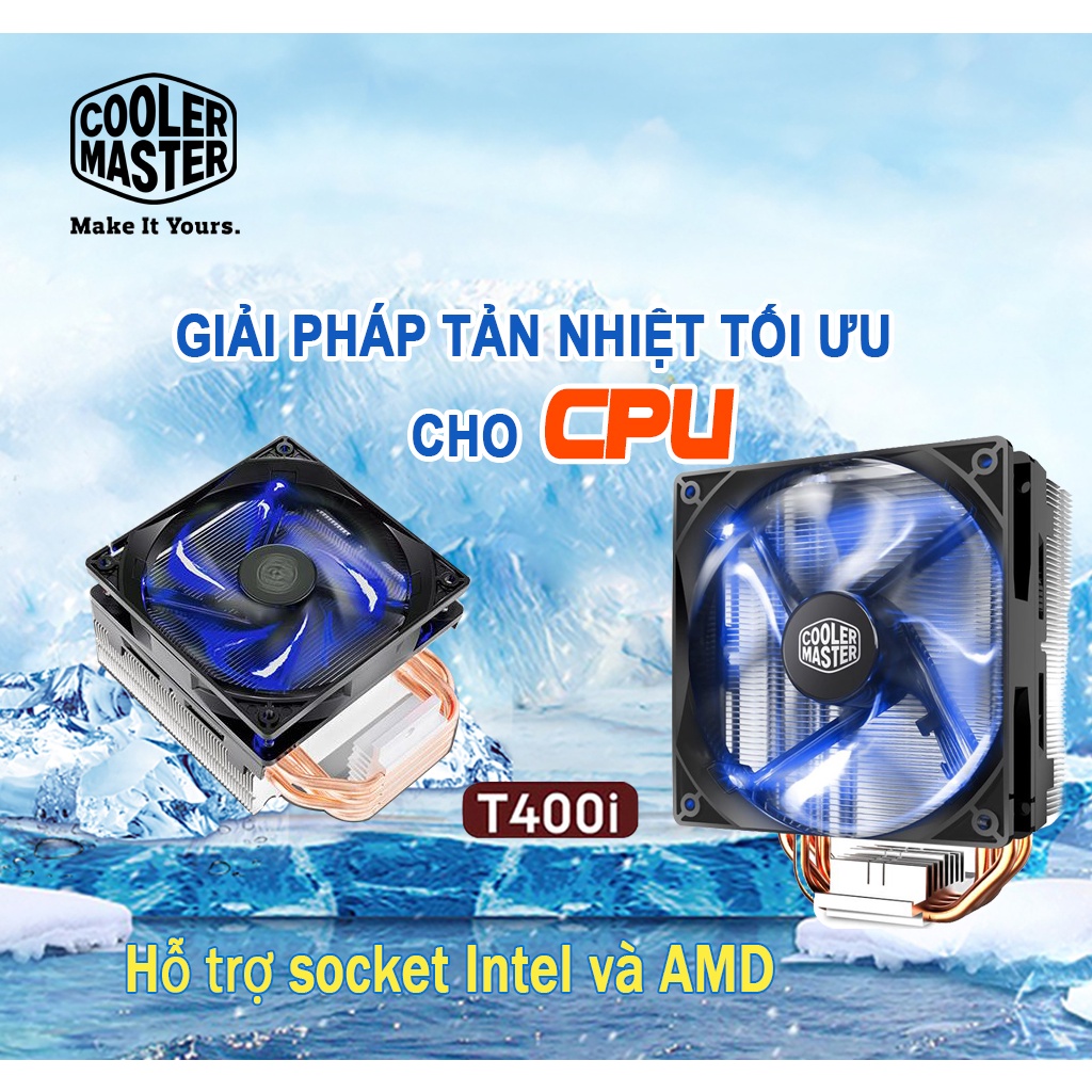 Quạt tản nhiệt CPU - Fan Cooler Master T400i 12cm. Hàng chính hãng. Bảo hành 3T