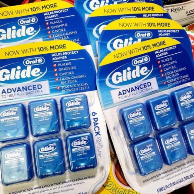 SET 6 HỘP CHỈ NHA KHOA ORAL-B GLIDE MỸ CHÍNH HÃNG - 7849