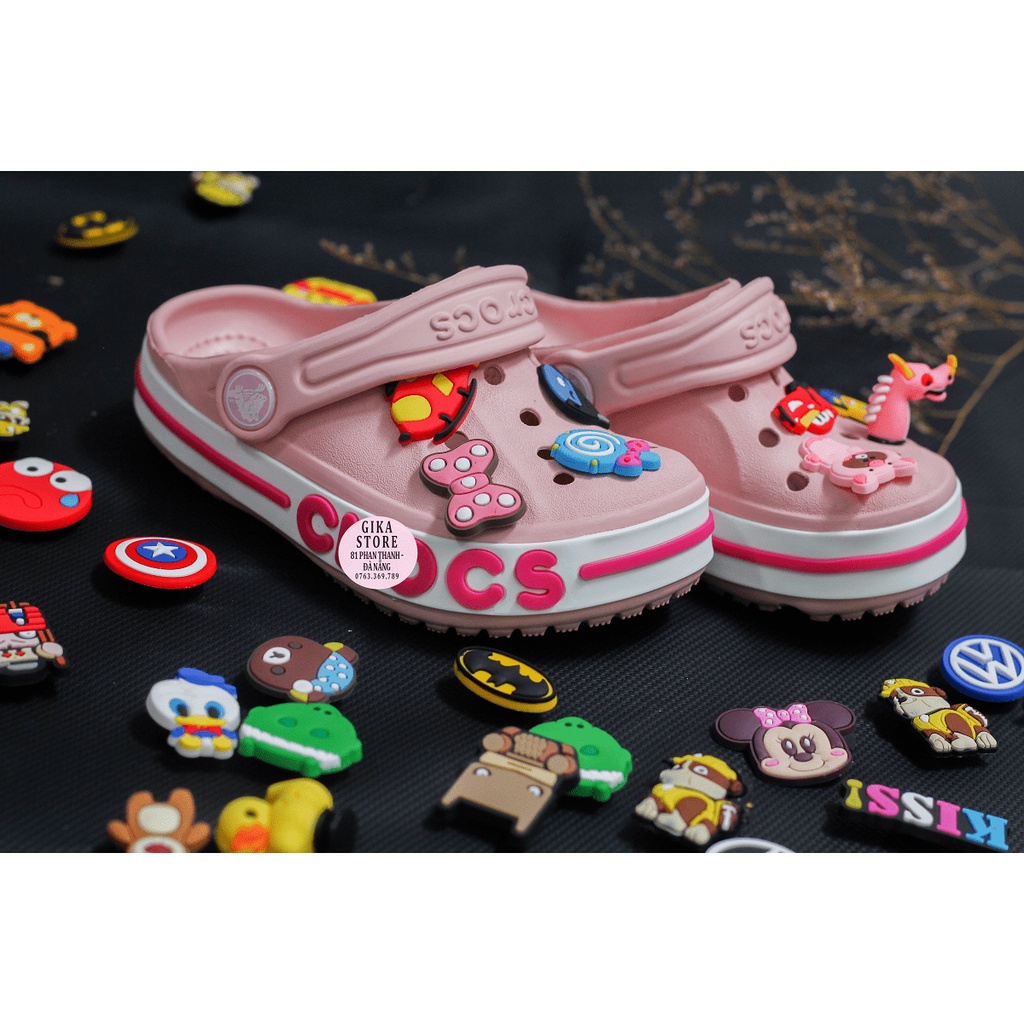dép Cross đế bánh mì hồng nhạt DEPCrossD2U1 tặng thêm 12 sticker cross