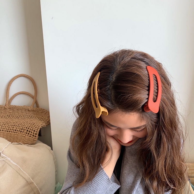 Kẹp tóc thiết kế đơn giản cỡ lớn phong cách Hàn Quốc xinh xắn