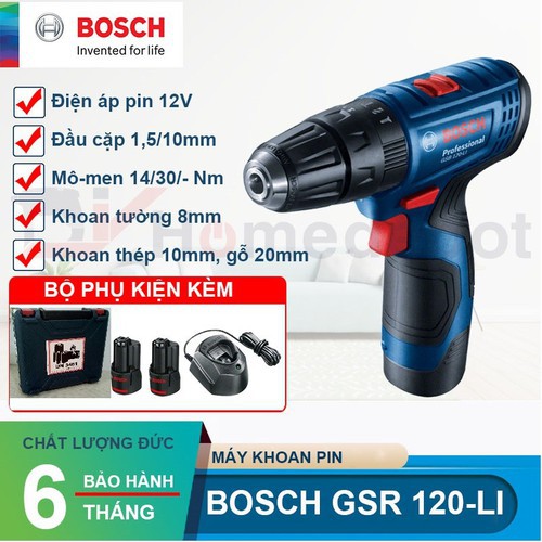 Máy khoan động lực dùng pin Bosch GSB 120-LI 12V