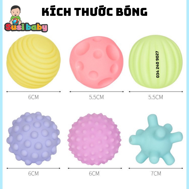 [KÈM QUÀ TẶNG] Bóng cao su tập cầm nắm cho bé - Bóng massa - Đồ chơi cho bé