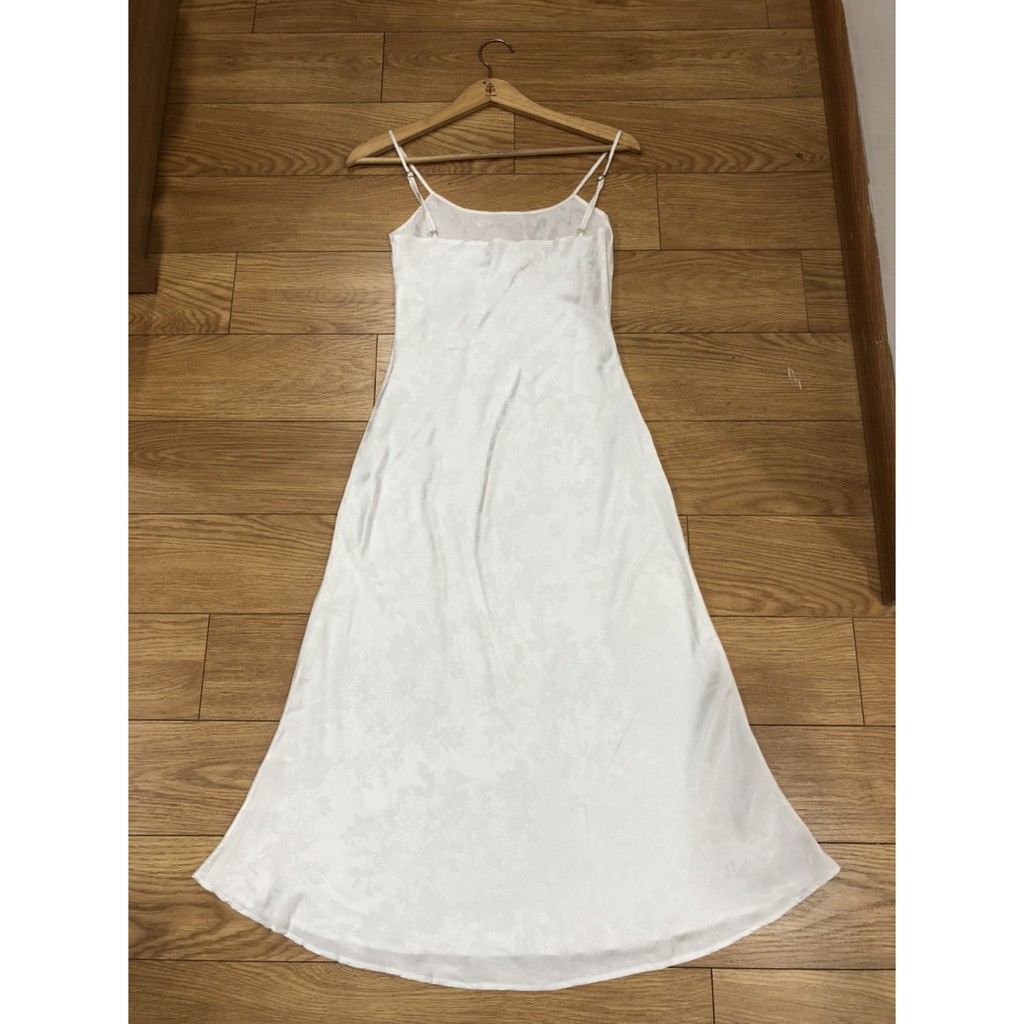 Váy lụa trắng - Midi satin Dress "white"