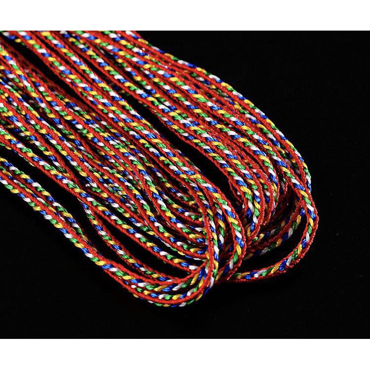 Chỉ ngũ sắc viền đỏ (cuộn 90m)