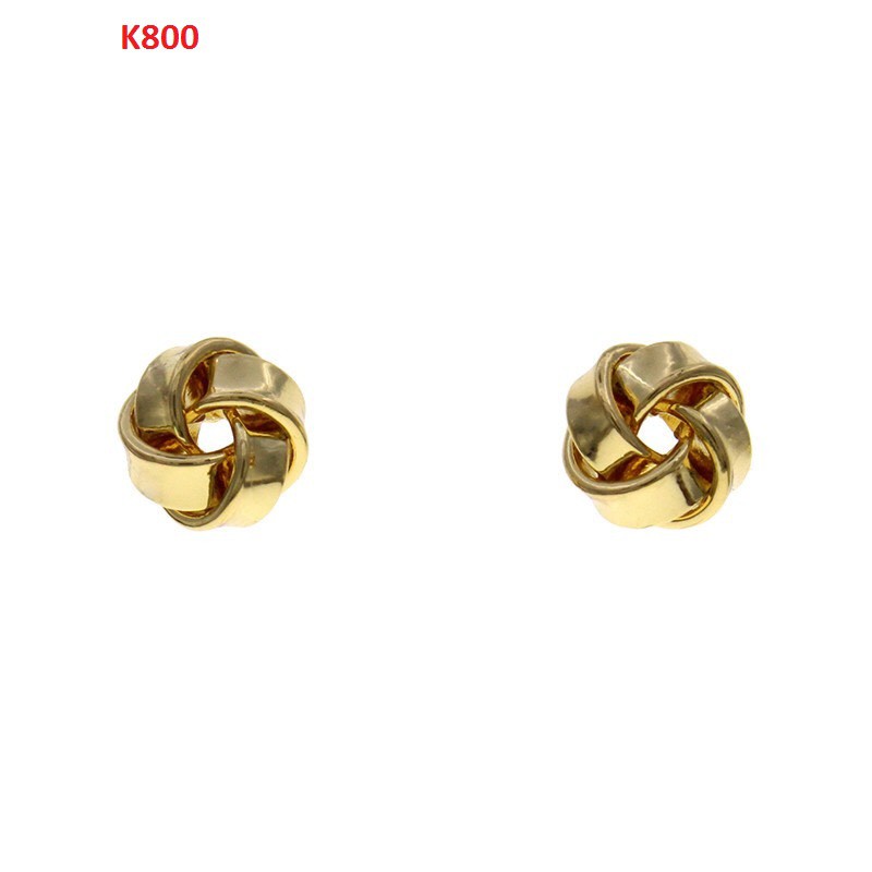 Khuyên tai nữ hình đinh xoắn màu Vàng quí phái sang trọng K800- hoangearing
