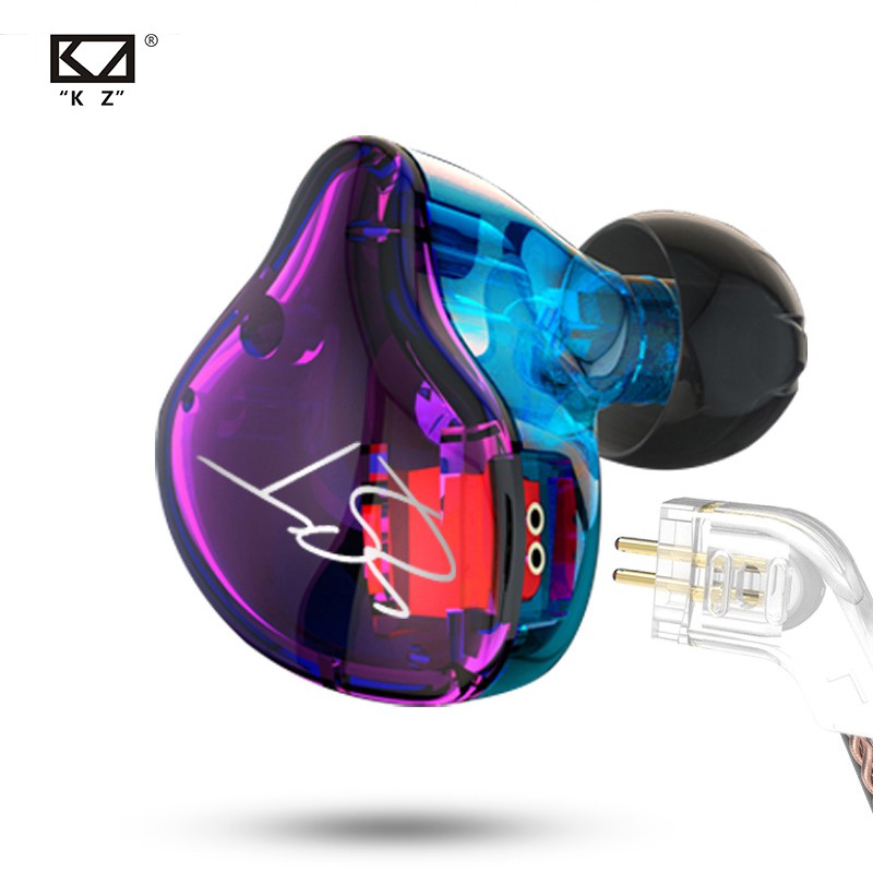 Tai nghe Kz Zst Pro In-ear Loa trò chơi âm nhạc Hi-fi có màn hình Dj Tai nghe cáp tai nghe CCA NRA C