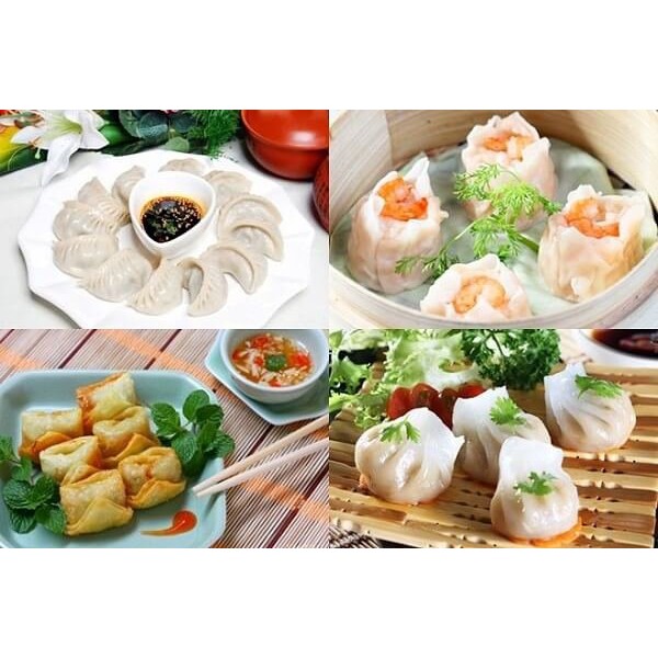 1kg há cảo Ô Ngon nhân thịt ngon đóng khay thượng hạng