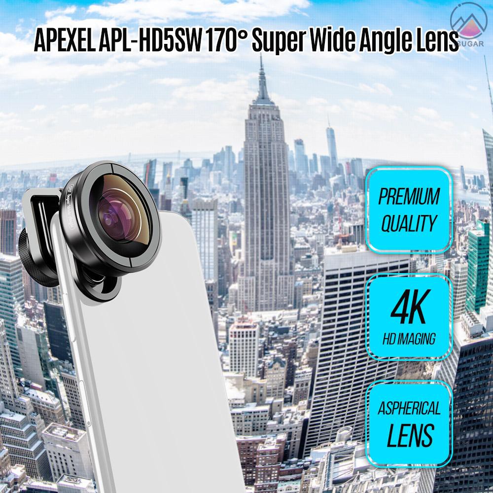 Lens Mở Rộng Apexel Apl-Hd5Sw 170 Độ Cho Iphone Pixel Samsung Galaxy Huawei