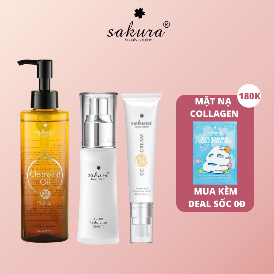 Bộ ba trang điểm siêu tự nhiên Sakura (combo 3 sản phẩm)