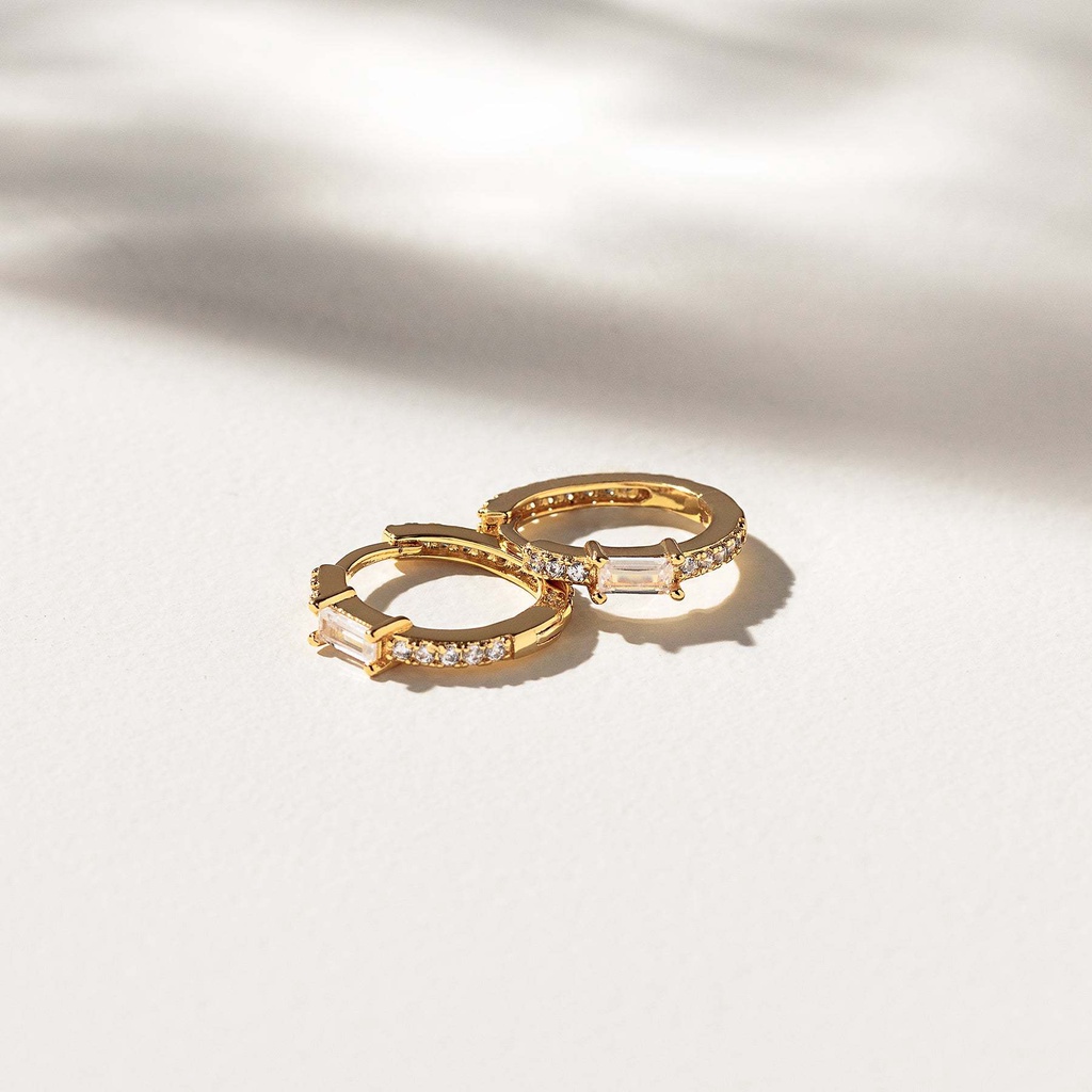 1 Bông Tai Mạ Bạc 925 Đính Đá Zircon Đơn Giản Thời Trang Dành Cho Nữ