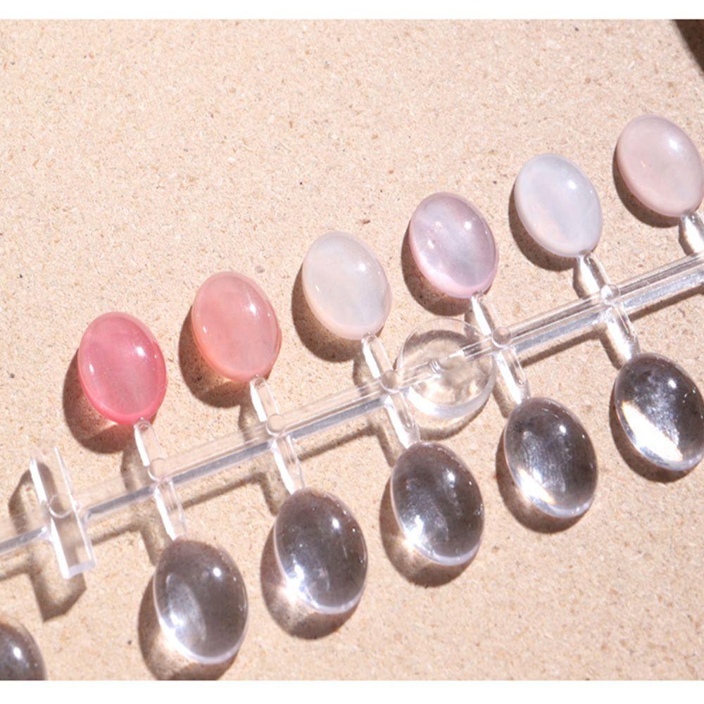 Kệ Trưng Bày Móng Tay Giả Hình Vuông / Oval Hai Mặt Bằng Acrylic Trong Suốt DIY