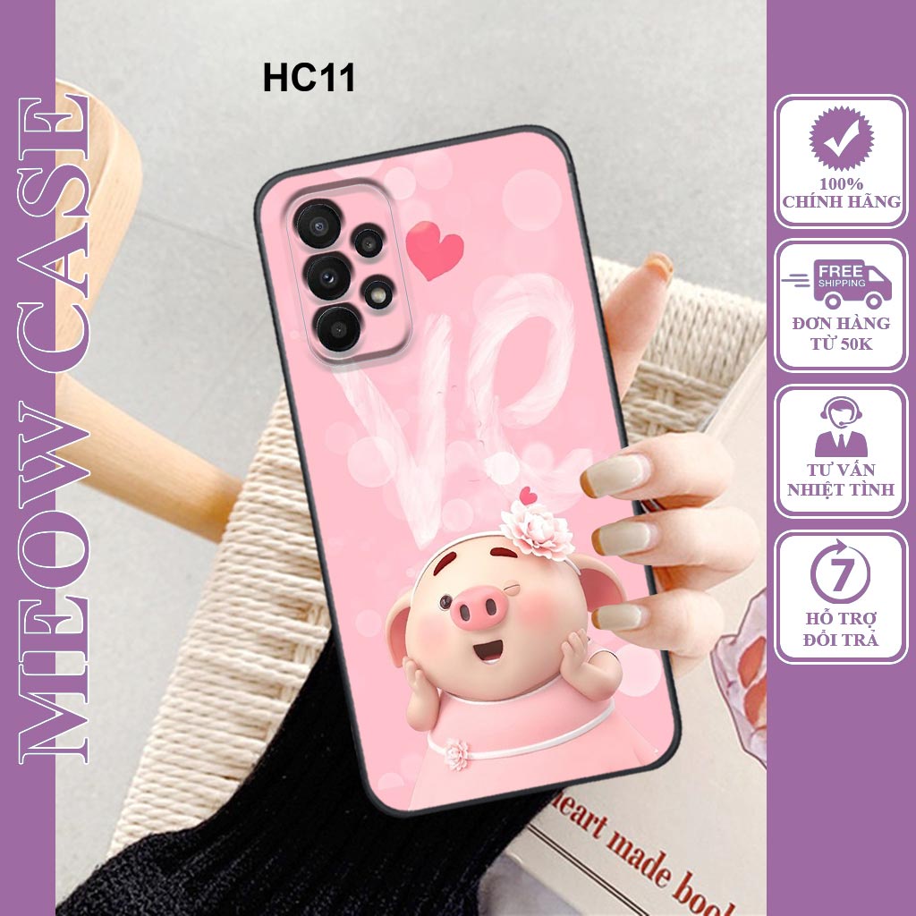 Ốp dẻo Samsung A13 4G, A23 4G, A33 5G, A53 5G, A73 5G in hình heo con dễ thương
