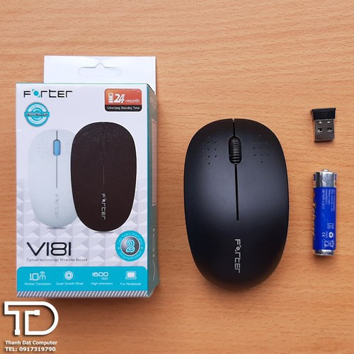 Chuột Không Dây ✨Siêu Rẻ✨Chuột Không Dây FORTER V181_Siêu Nhạy, Bền- Dùng Cho Pc/ Laptop | BigBuy360 - bigbuy360.vn