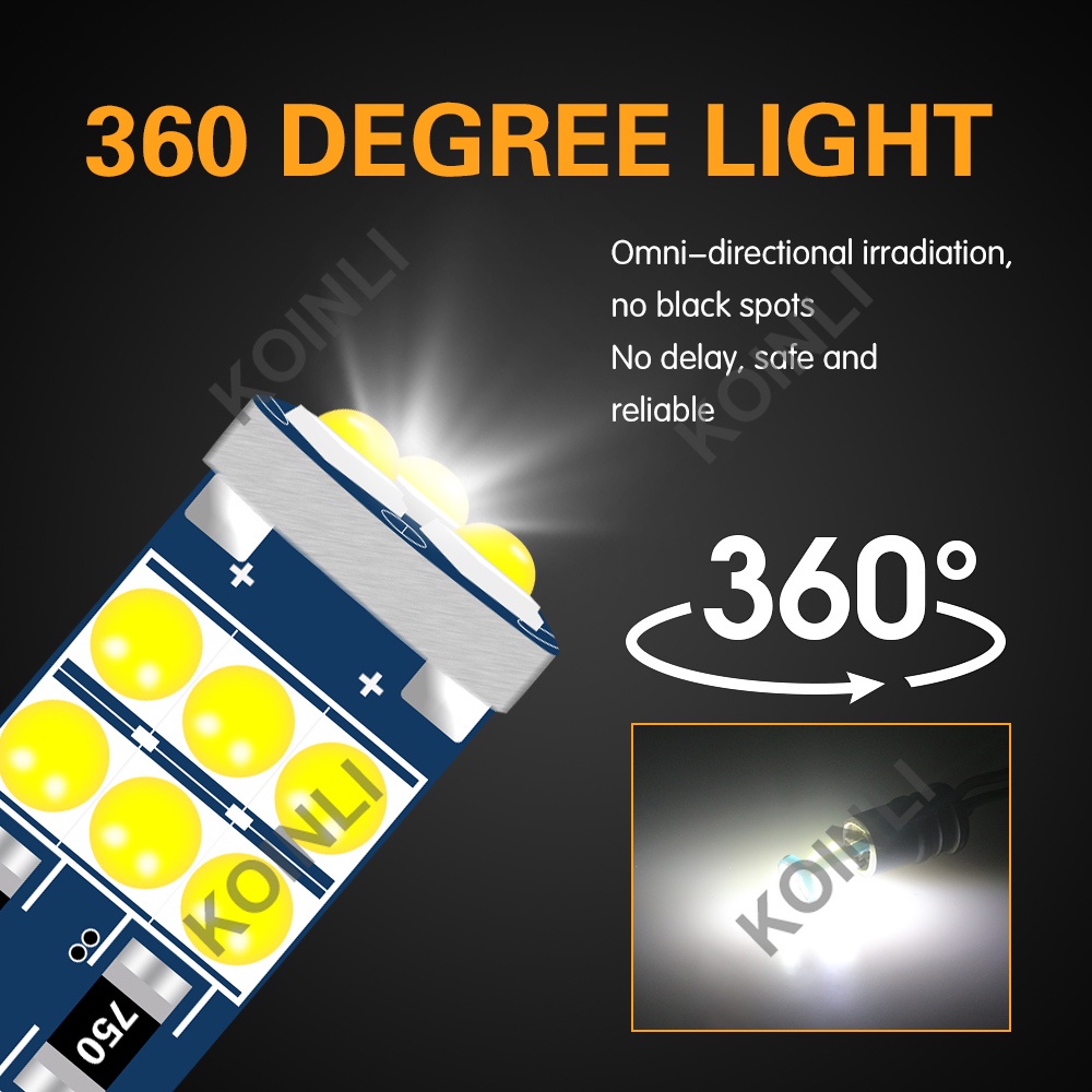 Đèn Chiếu Sáng Biển Số Xe Hơi Kinli T10 15SMD 3030 194 168 W5W