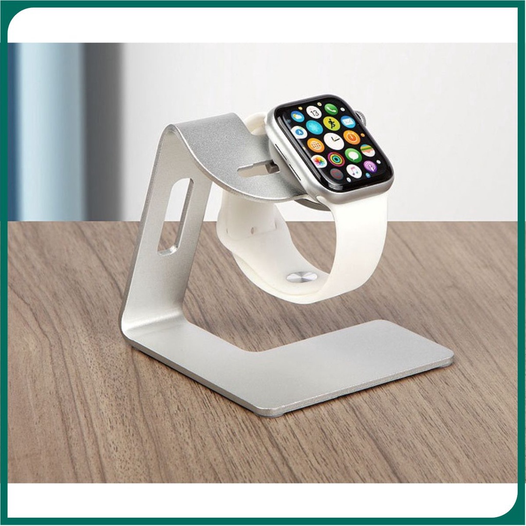 Giá Đỡ Apple Watch Kiêm Dock Đặt Sạc Đồng Hồ Thông Minh Hợp Kim Nhôm Để Bàn Chắc Chắn Đa Năng