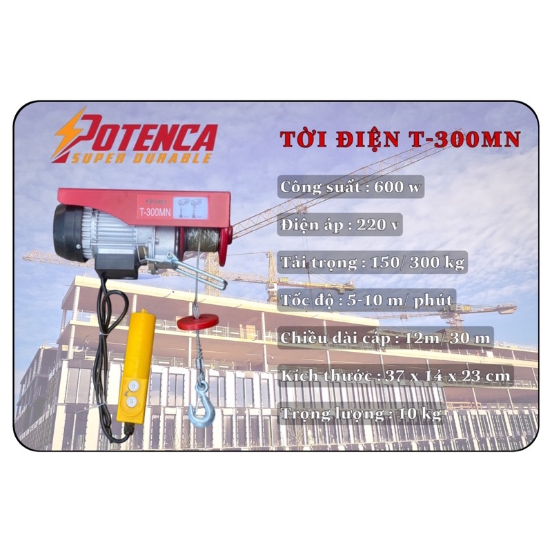 Tời điện POTENCA ( T-300MN )