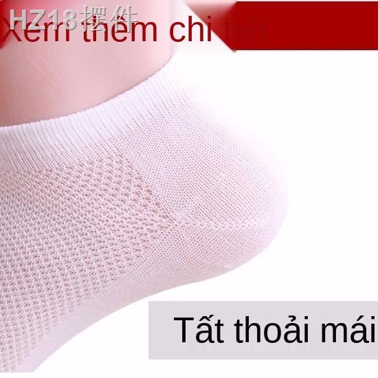 A5-10 đôi tất nam mùa hè thuyền mỏng nữ phong cách Hàn Quốc hợp thời trang lưới thoáng khí ống ngắn khử mùi