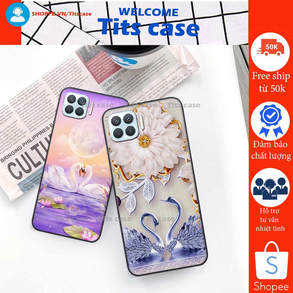Ốp lưng  Oppo A73 / A93 in hình thiên nga,hoa may mắn, đặc sắc ĐỘC - LẠ - BỀN