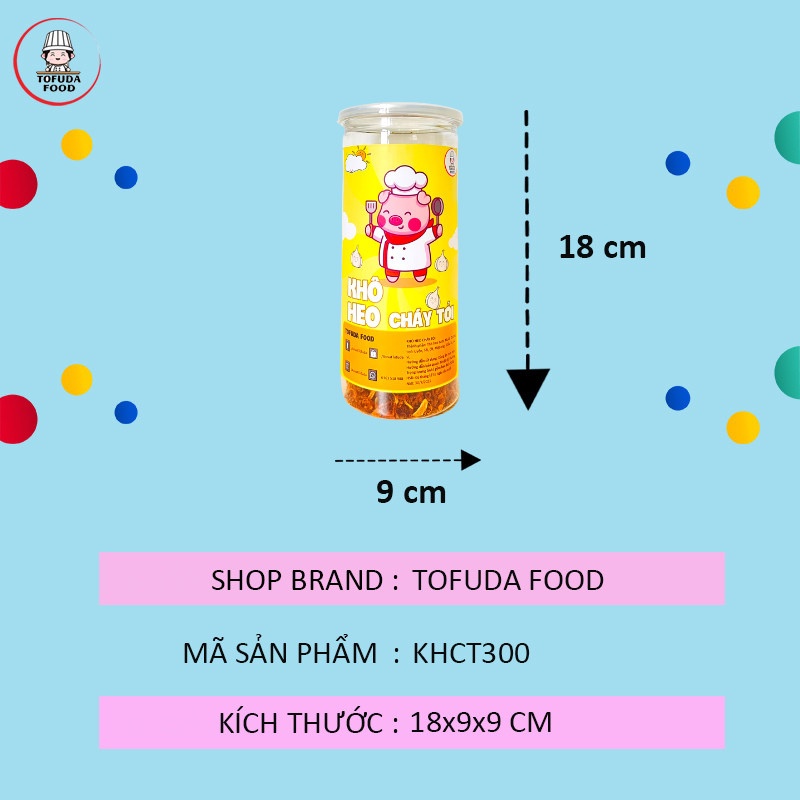 Khô heo cháy tỏi 300g khô lợn loại ngon cay bơ tỏi TOFUDA KHBT200 | BigBuy360 - bigbuy360.vn