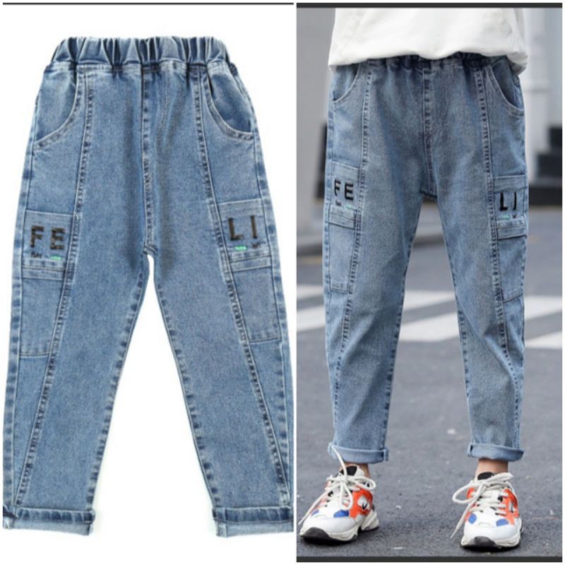 (Vừa về bổ sung lô mới) Quần bò, quần jeans dài mềm cho bé trai size đại 23-32kg