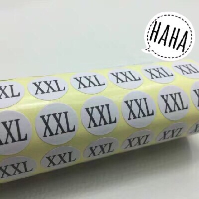 Decal size dán chữ số S M L XL XXL - 250 miếng dán | BigBuy360 - bigbuy360.vn