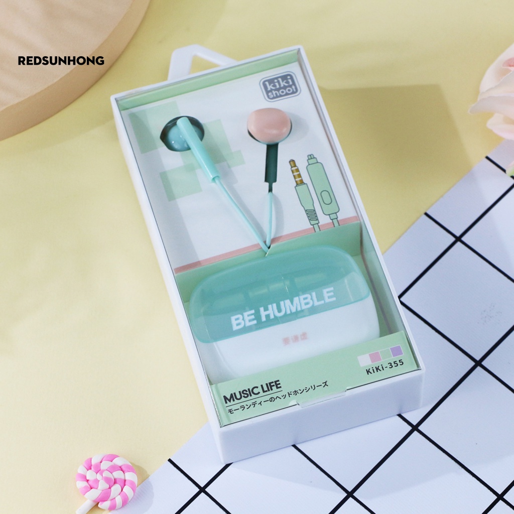 Tai Nghe Nhét Tai Có Dây 3.5mm Họa Tiết Hoạt Hình Dễ Thương Cho Bé