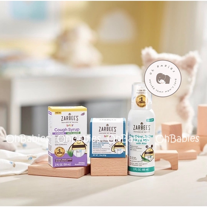 Siro ho + tăng đề kháng Zarbee's Cough Syrup Immune &amp; ZinC cho bé từ 6m+ - Hàng Mĩ [OH BABIES]