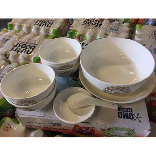 Bộ bát đĩa thìa sứ - KM của OMO
