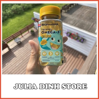 Viên nhai dầu cá DHA cho bé Biopharma Trippel Barn Na Uy hộp 144 viên